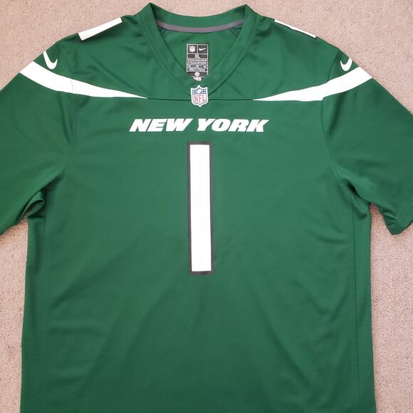 Nike Engineered Sauce Gardner New York Jets Size XL Mens Green NFL Jersey #1 - Picture 2 of 7